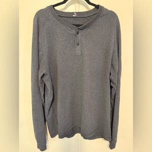 Lululemon Gray Long Sleeve Henley Shirt